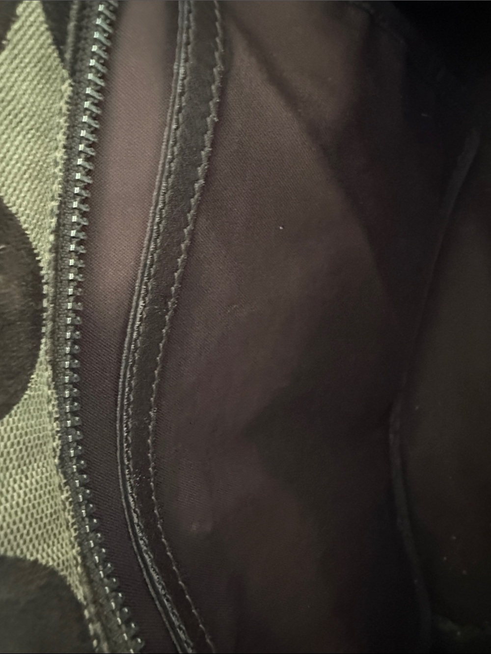 Vintage Coach Villager Canvas Hobo Bag in Khaki/Brown Stripe - Picture 6 of 7